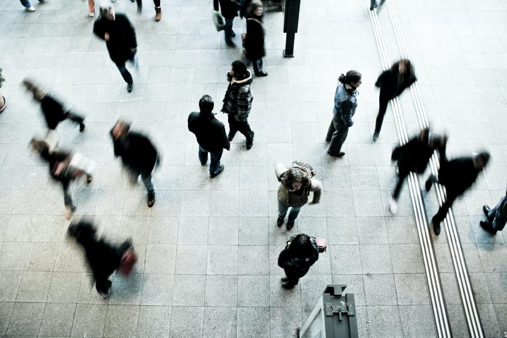 Busy people who are commuting and would benefit from hypnotherapy to manage anxiety